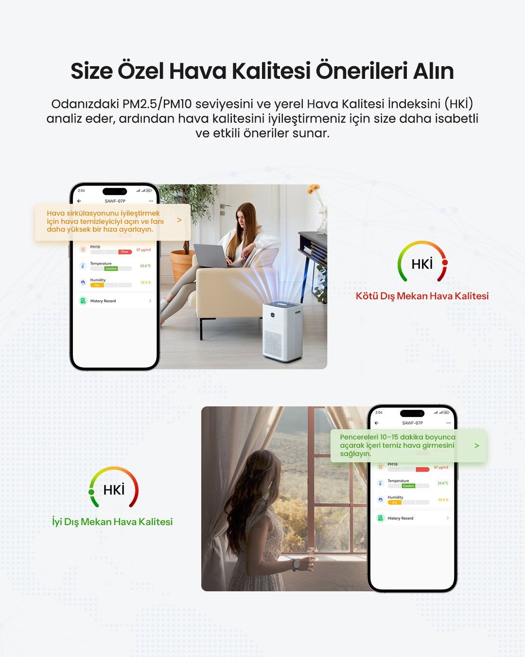 SONOFF AirGuard PM2.5/PM10 Matter Akıllı Hava Kalitesi Ölçüm Cihazı | SAWF-07P