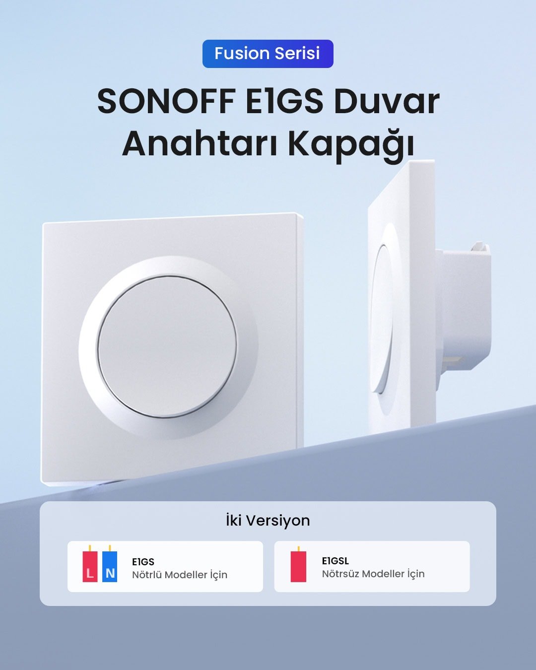 SONOFF E1GS Duvar Anahtarı Kapağı