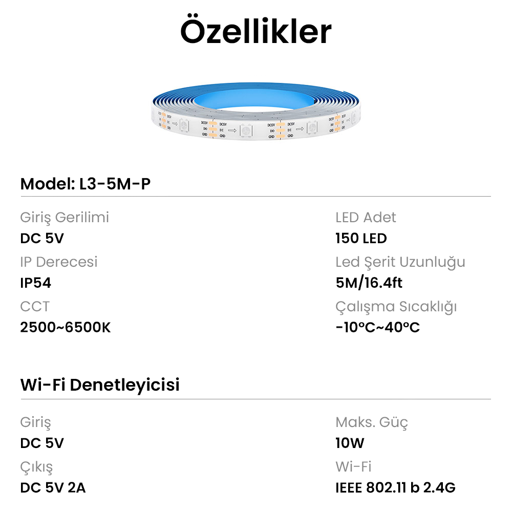L3 Pro RGB Akıllı Şerit Led