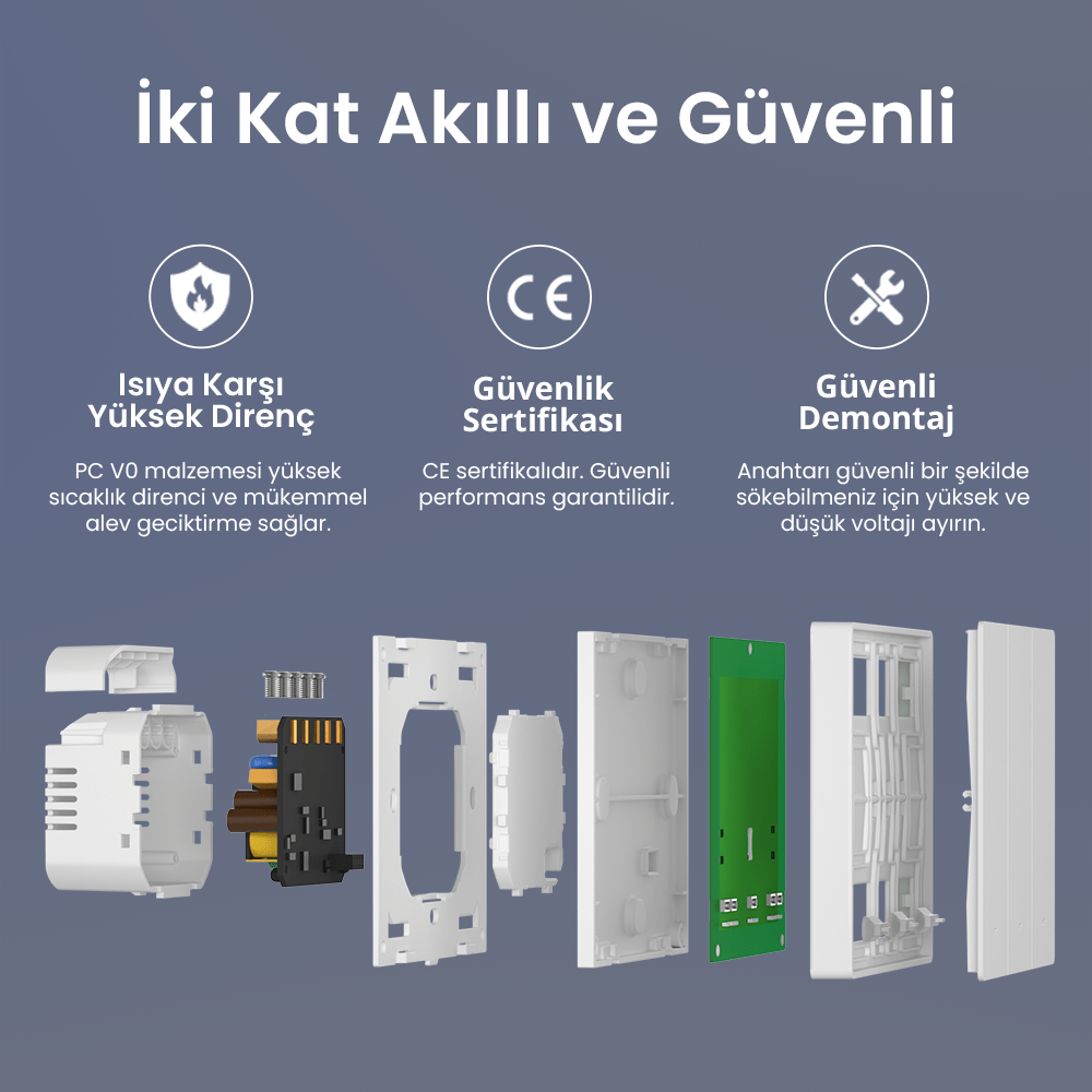 M5-2c-86w Beyaz Akıllı Duvar Anahtarı