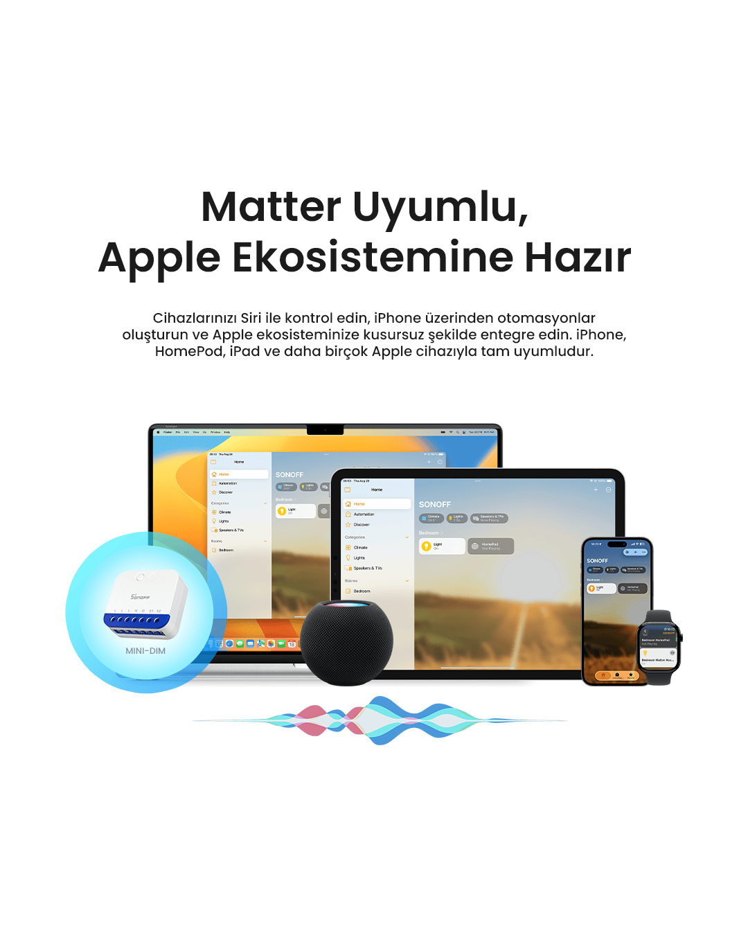 SONOFF Matter Dimmer Akıllı Röle | Mini-Dim