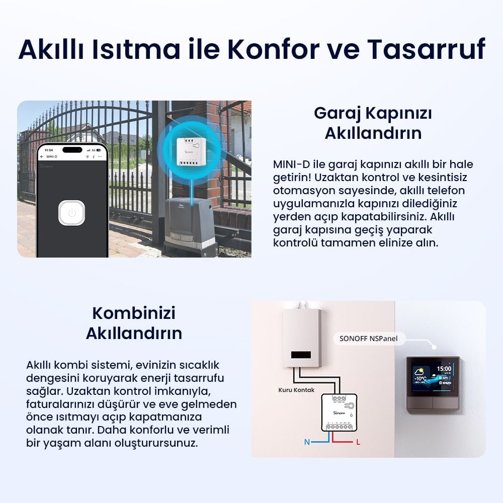 SONOFF Mini-D Matter Kuru Kontak Akıllı Röle