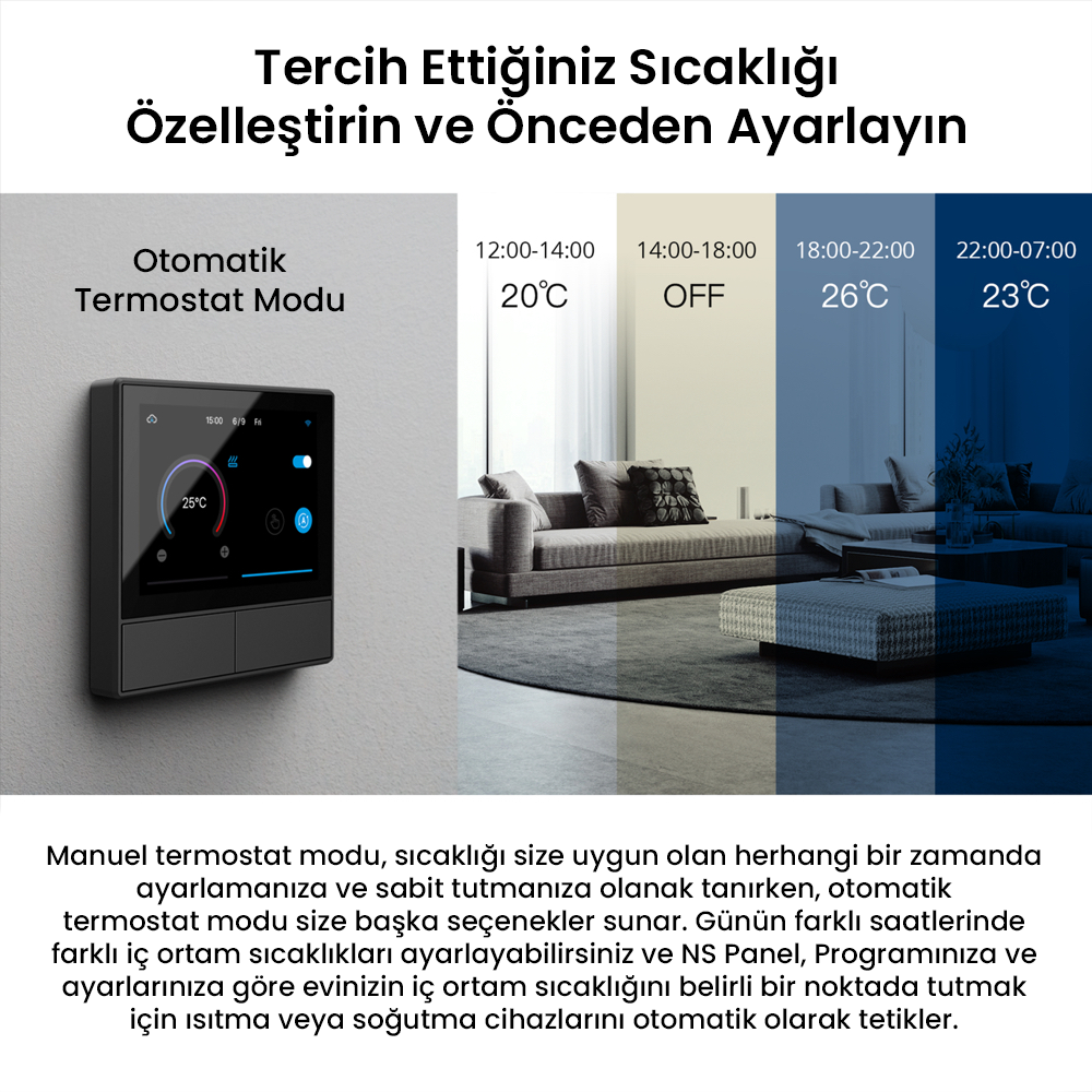 NS Panel Siyah Merkezi Kontrol Paneli