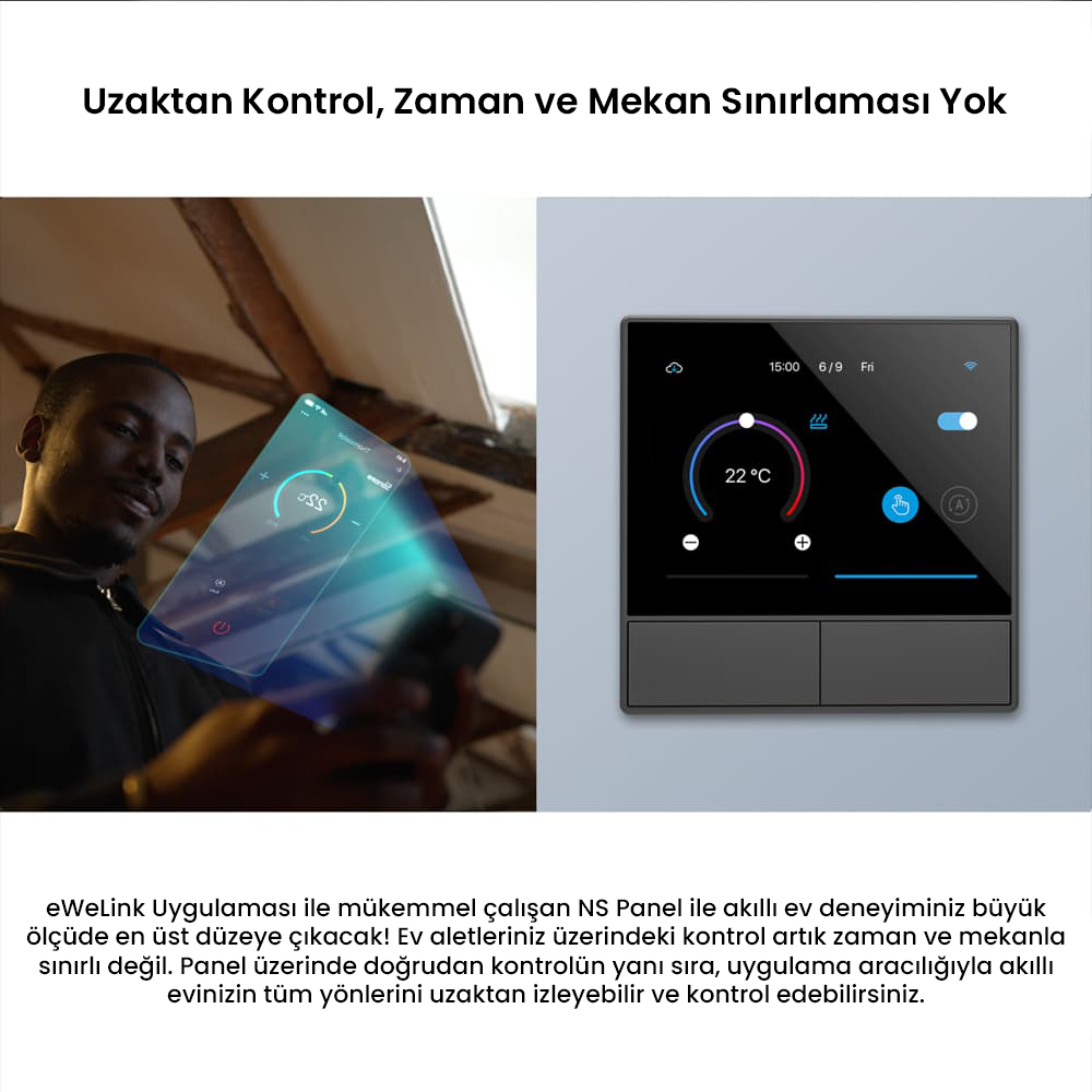 NS Panel Siyah Merkezi Kontrol Paneli