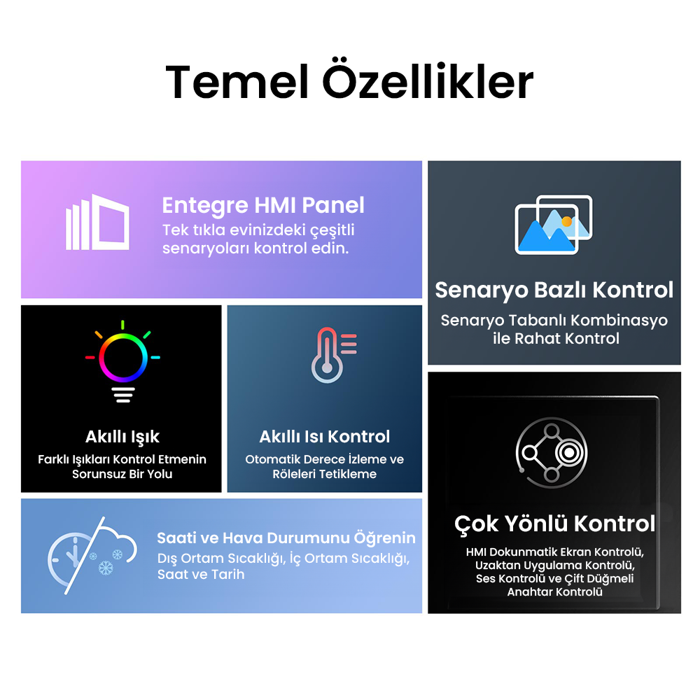 NS Panel Siyah Merkezi Kontrol Paneli