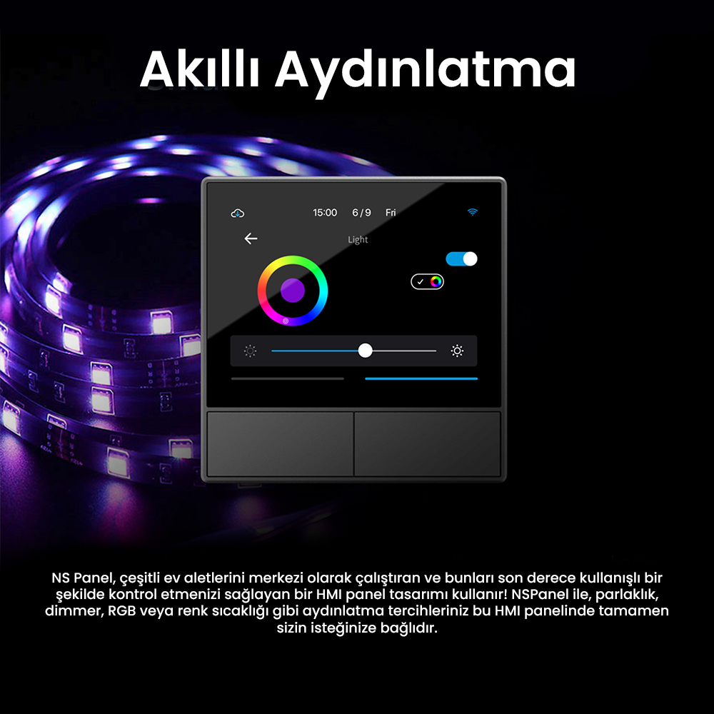NS Panel Siyah Merkezi Kontrol Paneli