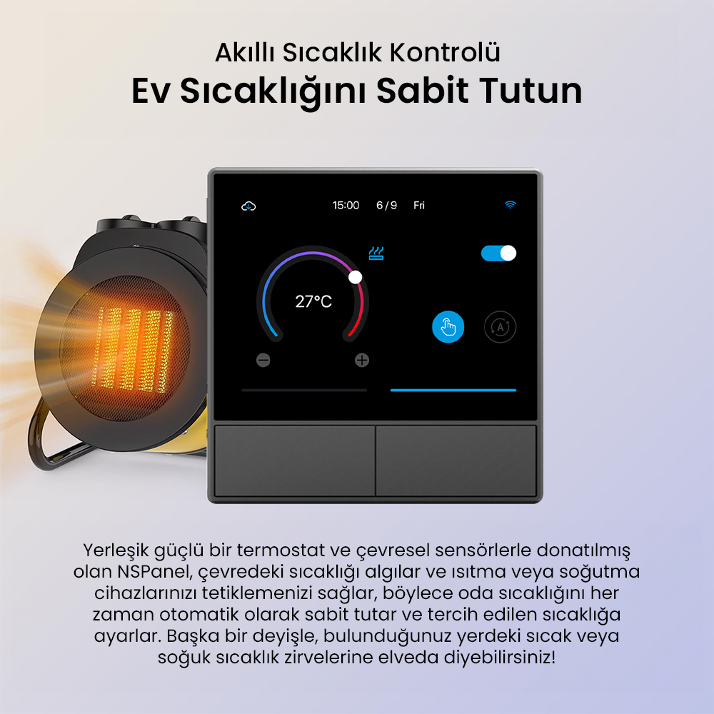 NS Panel Siyah Merkezi Kontrol Paneli