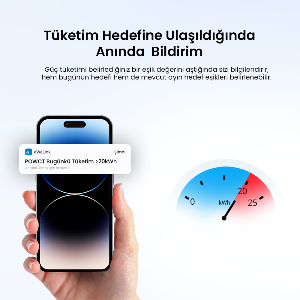 Pow Ring Dijital Ekranlı Akıllı Enerji Ölçer Röle