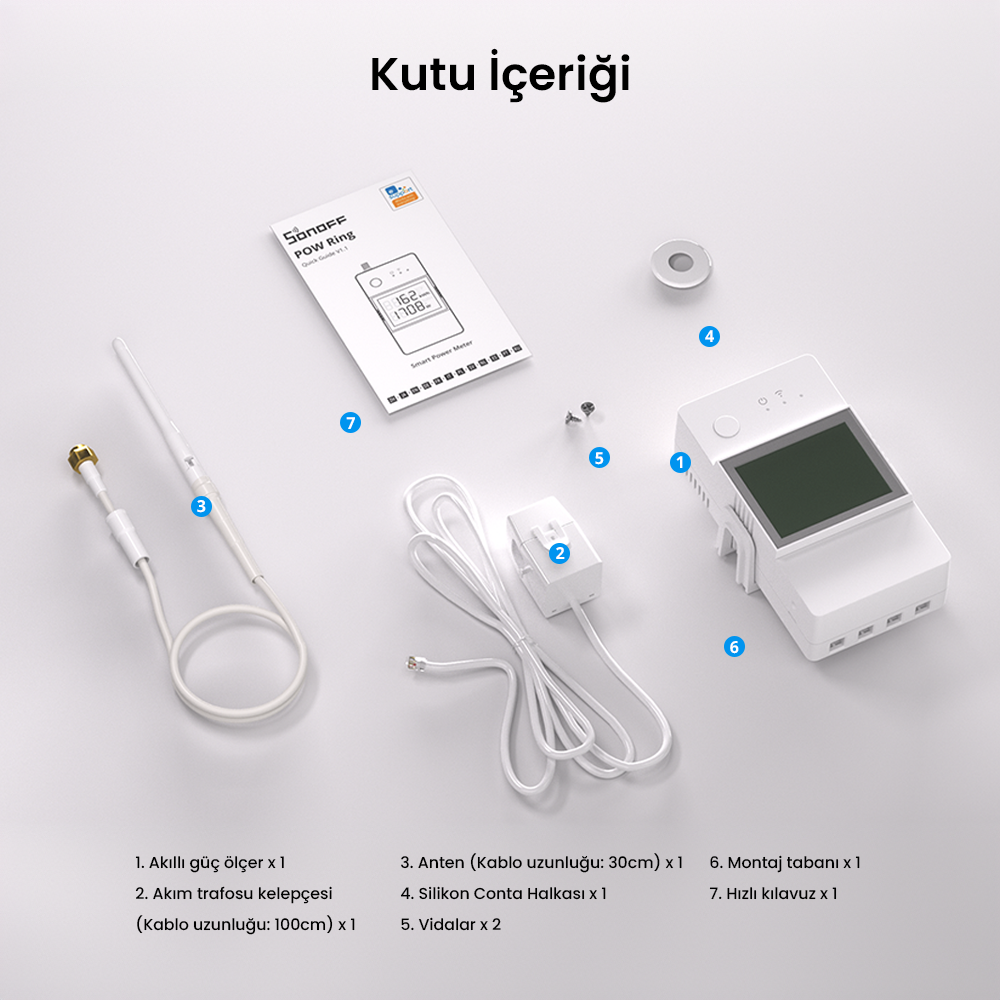 Pow Ring Dijital Ekranlı Akıllı Enerji Ölçer Röle