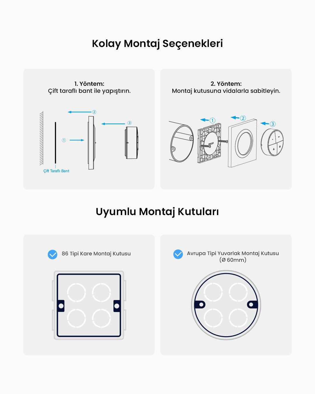 SONOFF SNZB-01M Zigbee 4 Tuşlu Kablosuz Akıllı Buton