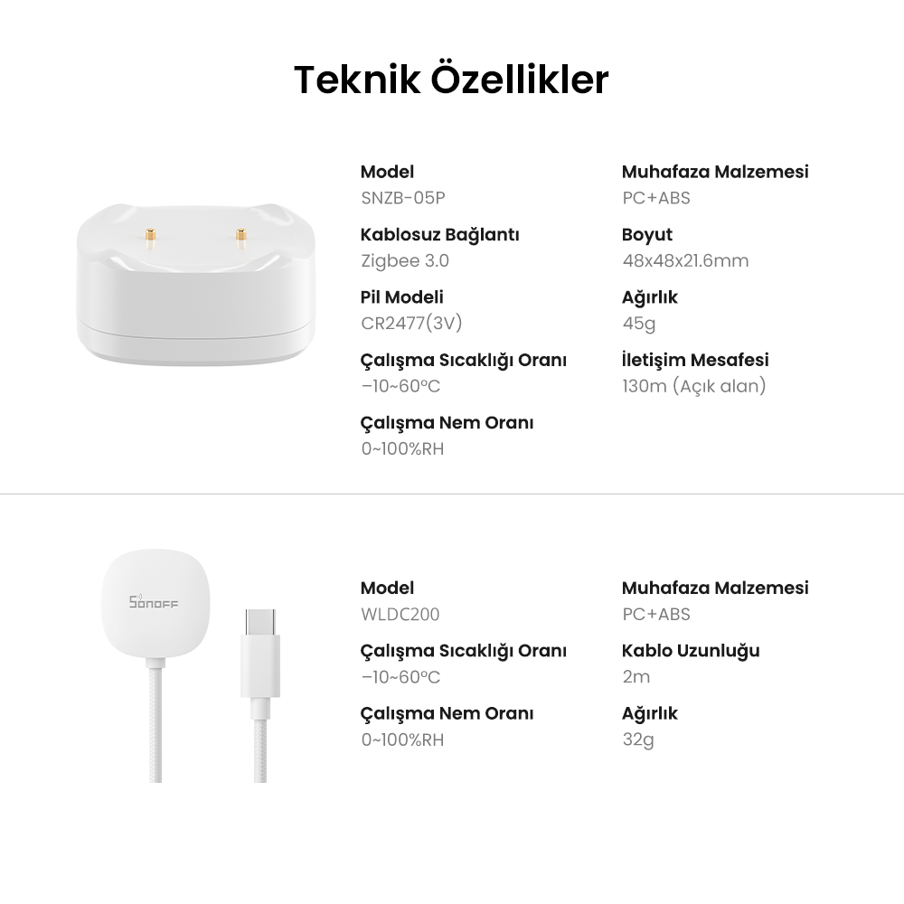 SNZB-05P ZigBee Su Kaçak Sensörü