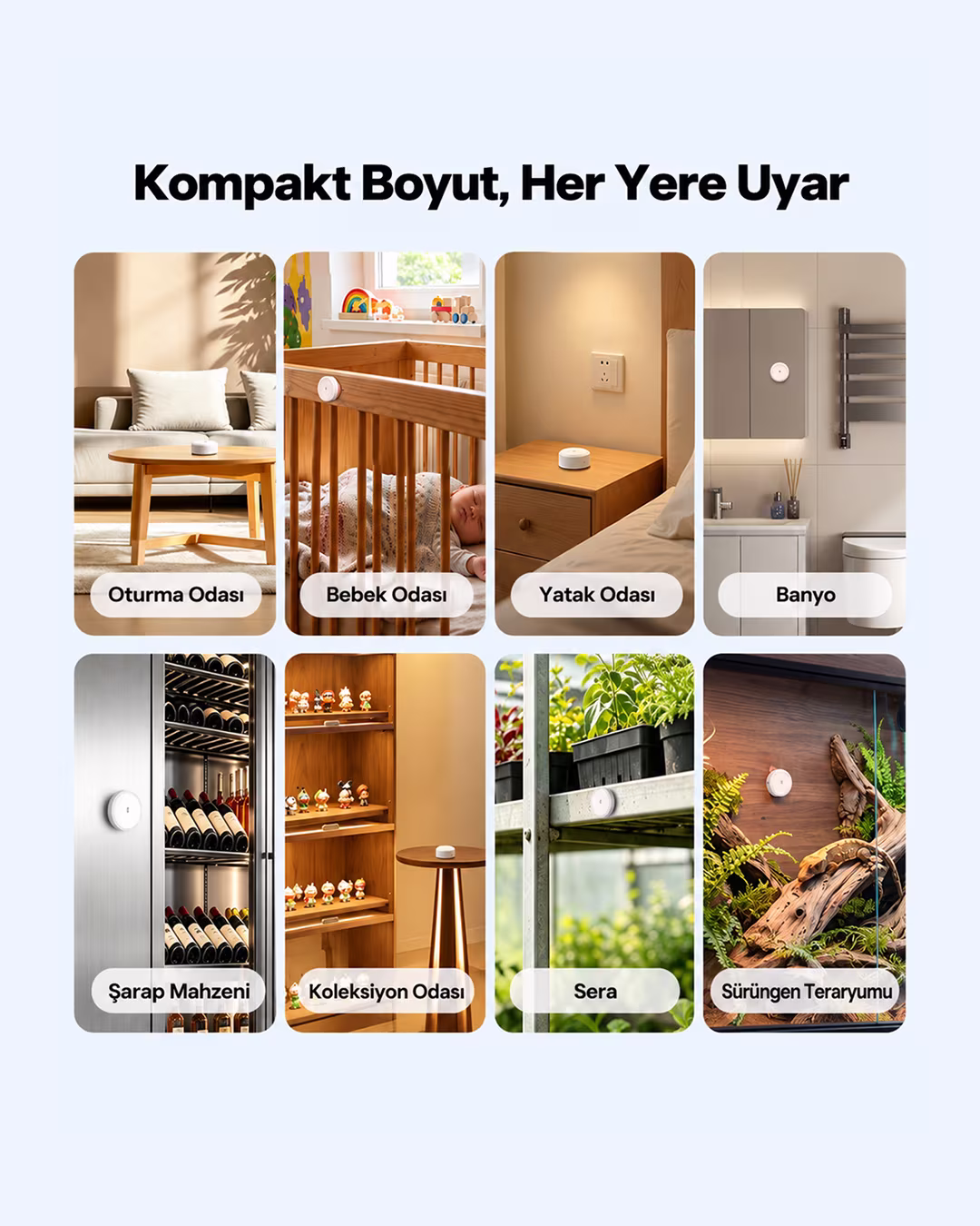 SONOFF AirGuard Zigbee Sıcaklık, Nem ve Hava Basıncı Sensörü | SNZB-02M