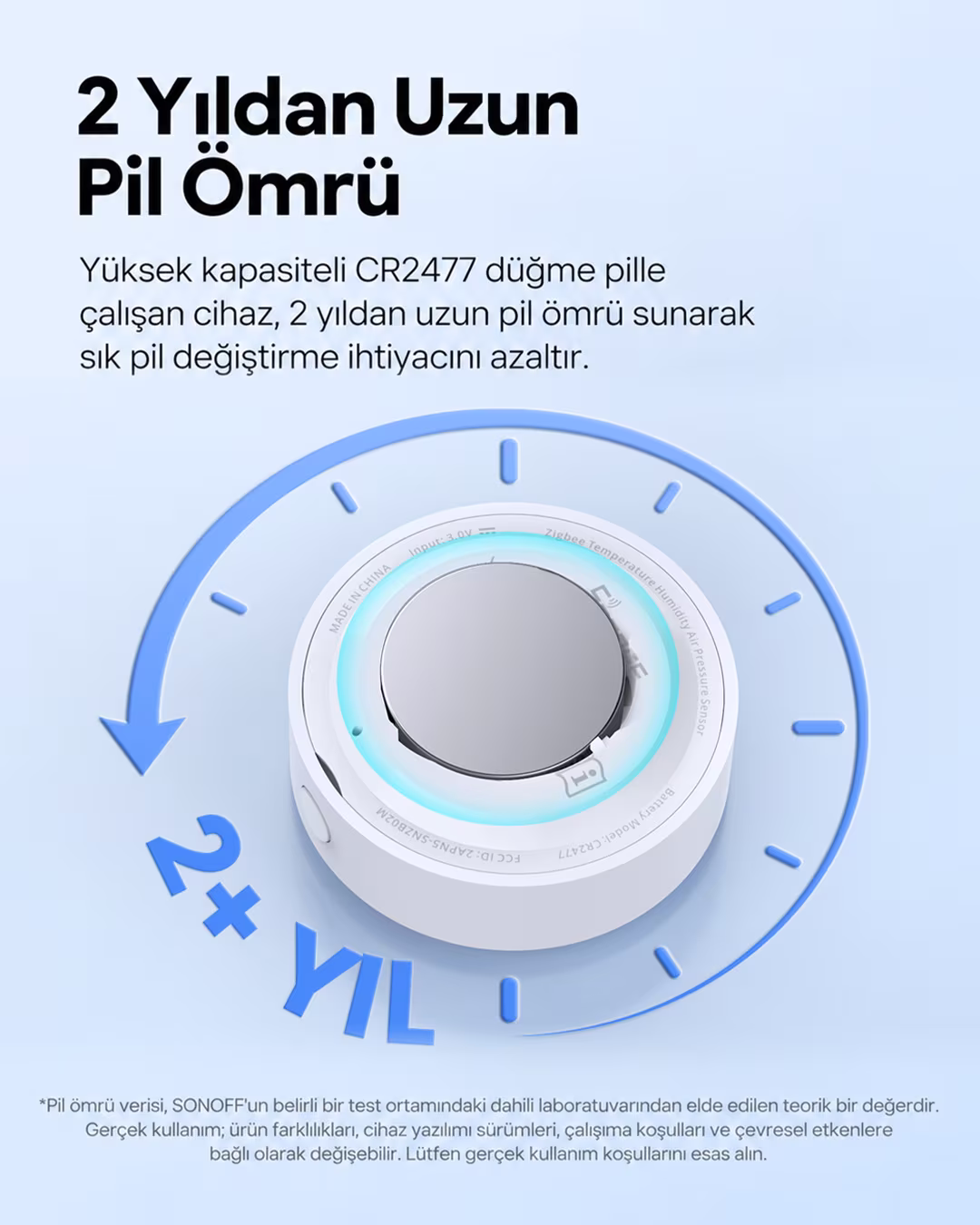 SONOFF AirGuard Zigbee Sıcaklık, Nem ve Hava Basıncı Sensörü | SNZB-02M