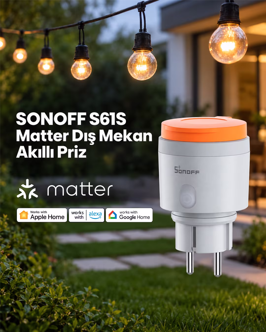 SONOFF S61s Dış Mekan Matter Akıllı Priz