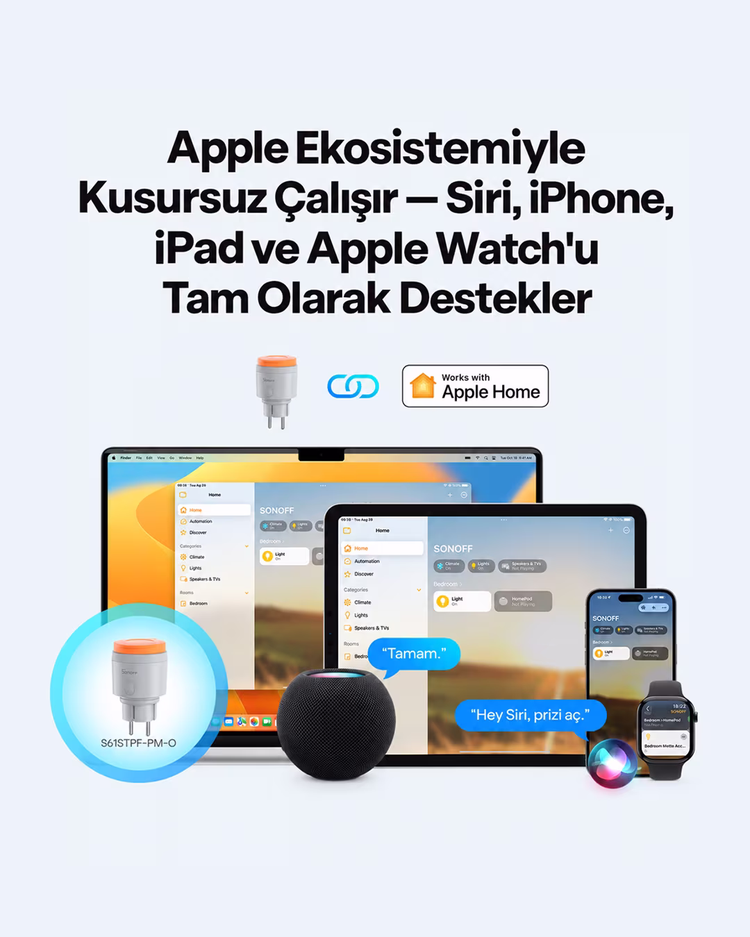 SONOFF S61s Dış Mekan Matter Akıllı Priz