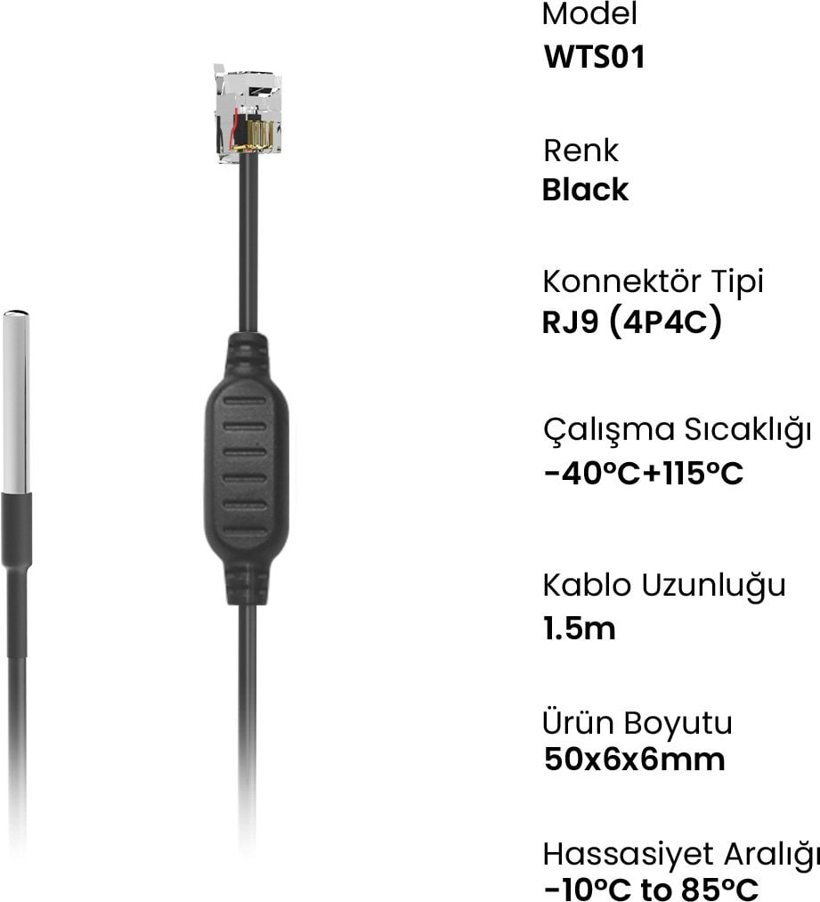 SONOFF TH Serisi Su Geçirmez Sıcaklık Sensörü | WTS01