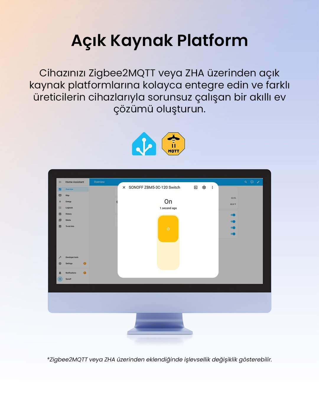 ZBM5-1c-86w ZigBee Akıllı Duvar Anahtarı Nötr ve Nötrsüz Uyumlu
