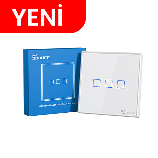 T2-EU-3C Kablosuz RF Akıllı Duvar Anahtarı