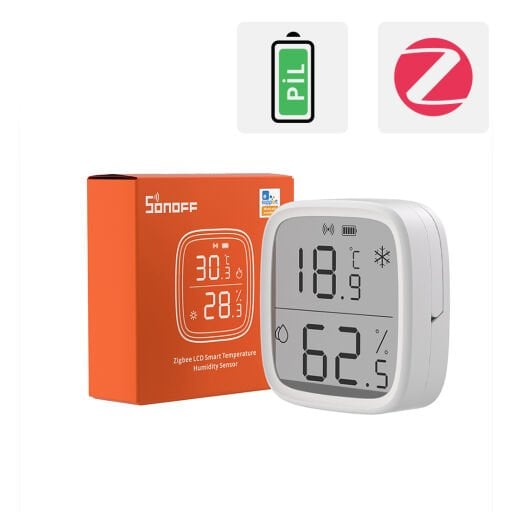 SNZB-02D ZigBee LCD Ekranlı Akıllı Sıcaklık ve Nem Sensörü