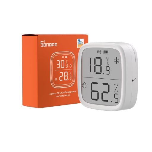 SNZB-02D ZigBee LCD Ekranlı Akıllı Sıcaklık ve Nem Sensörü