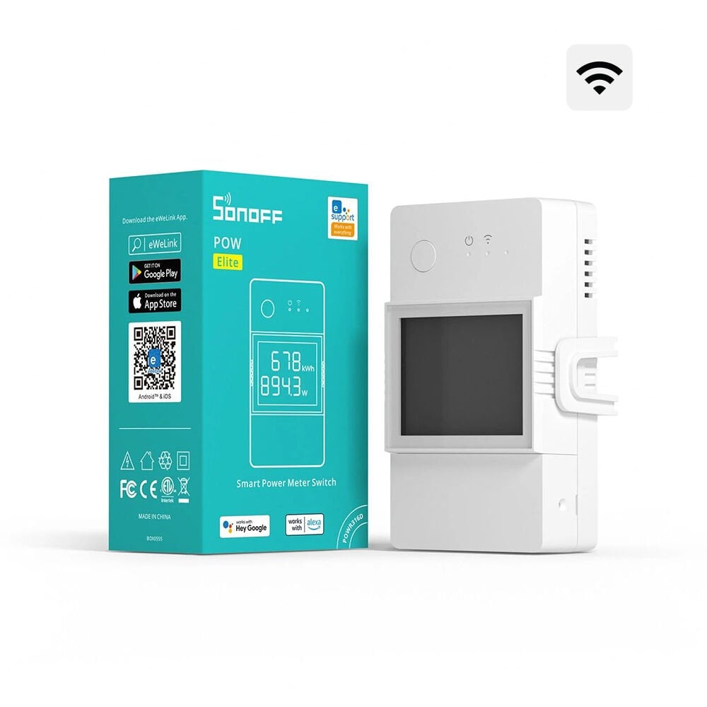 Pow R3 20A Dijital Ekranlı Akıllı Enerji Ölçer Röle