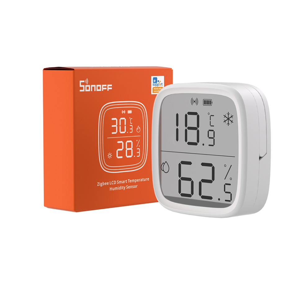 SNZB-02D ZigBee LCD Ekranlı Akıllı Sıcaklık ve Nem Sensörü