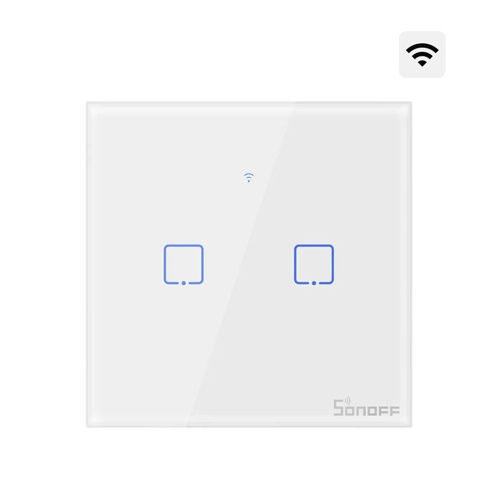 T0-EU-2C Akıllı Dokunmatik Duvar Anahtarı 2 Kanallı