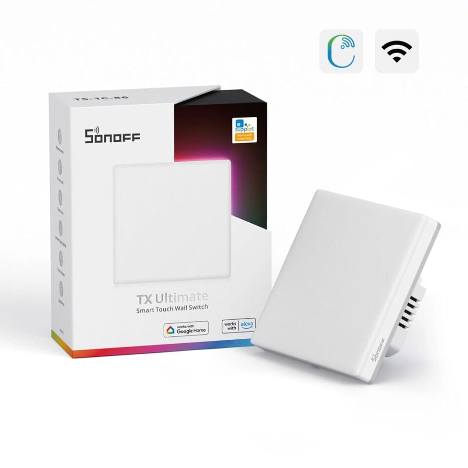 T5-1C-86 TX Ultimate Akıllı Dokunmatik Duvar Anahtarı 1 Kanallı