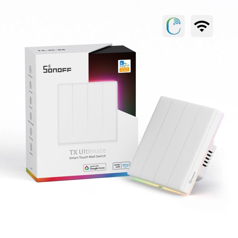 T5-4C-86 TX Ultimate Akıllı Dokunmatik Duvar Anahtarı 4 Kanallı