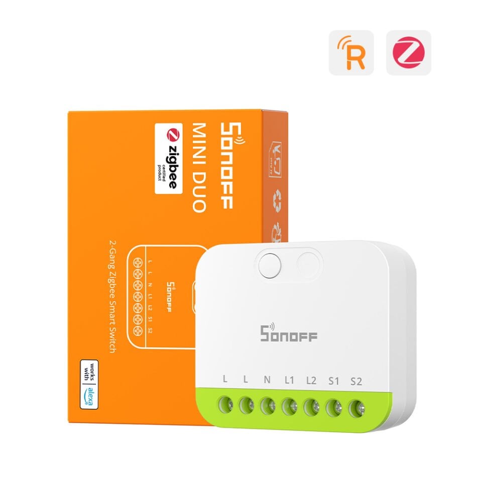 SONOFF Mini-ZB2GS Duo ZigBee 2 Kanallı Akıllı Röle