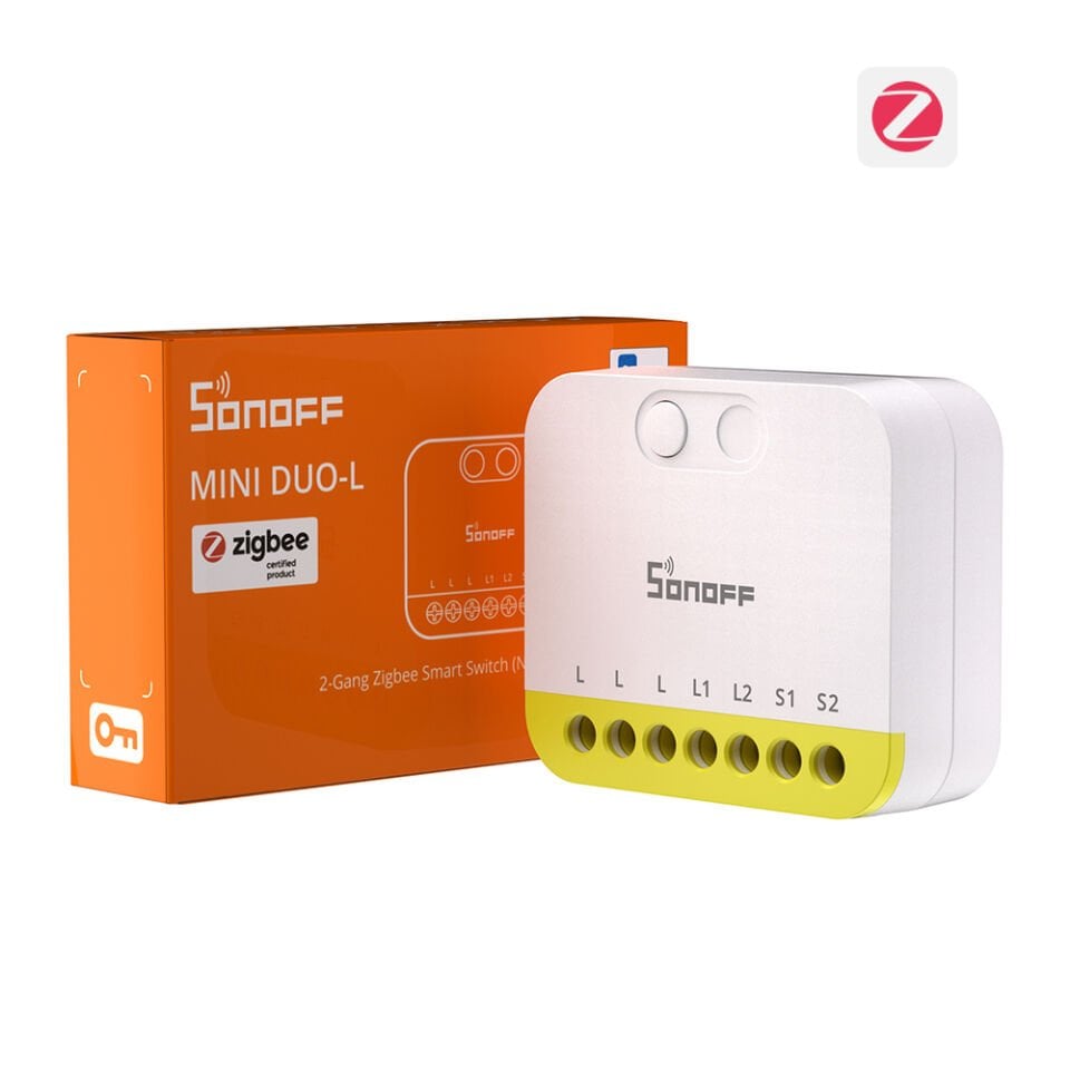 SONOFF Mini-ZB2GS-L Duo Nötrsüz ZigBee 2 Kanallı Akıllı Röle