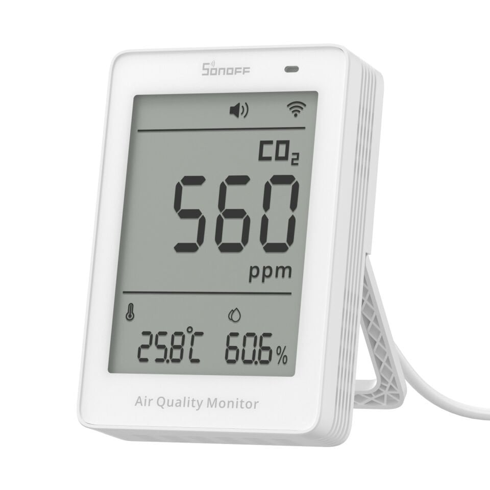 SONOFF AirGuard CO2 Matter Akıllı Hava Kalitesi Ölçüm Cihazı | SAWF-08P