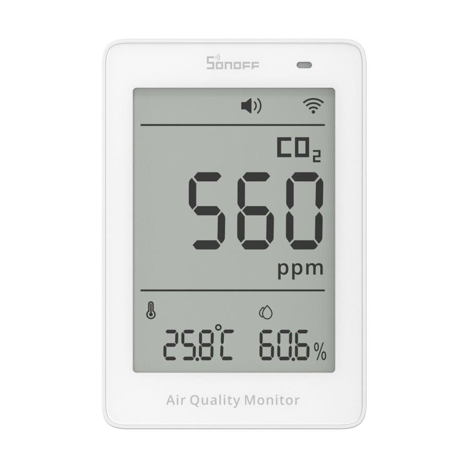 SONOFF AirGuard CO2 Matter Akıllı Hava Kalitesi Ölçüm Cihazı | SAWF-08P
