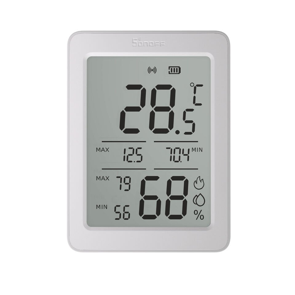 SONOFF AirGuard LCD Ekranlı Zigbee Akıllı Sıcaklık ve Nem Sensörü | SNZB-02DR2
