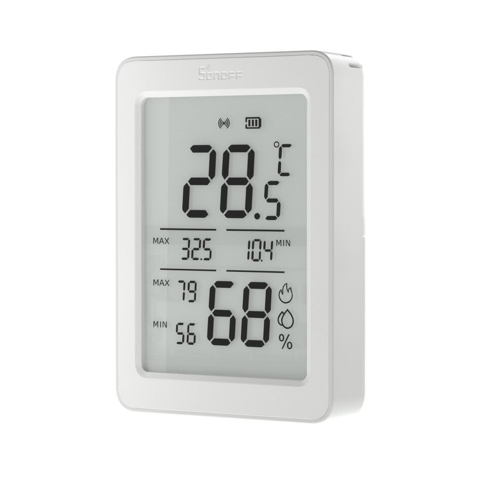 SONOFF AirGuard LCD Ekranlı Zigbee Akıllı Sıcaklık ve Nem Sensörü | SNZB-02DR2