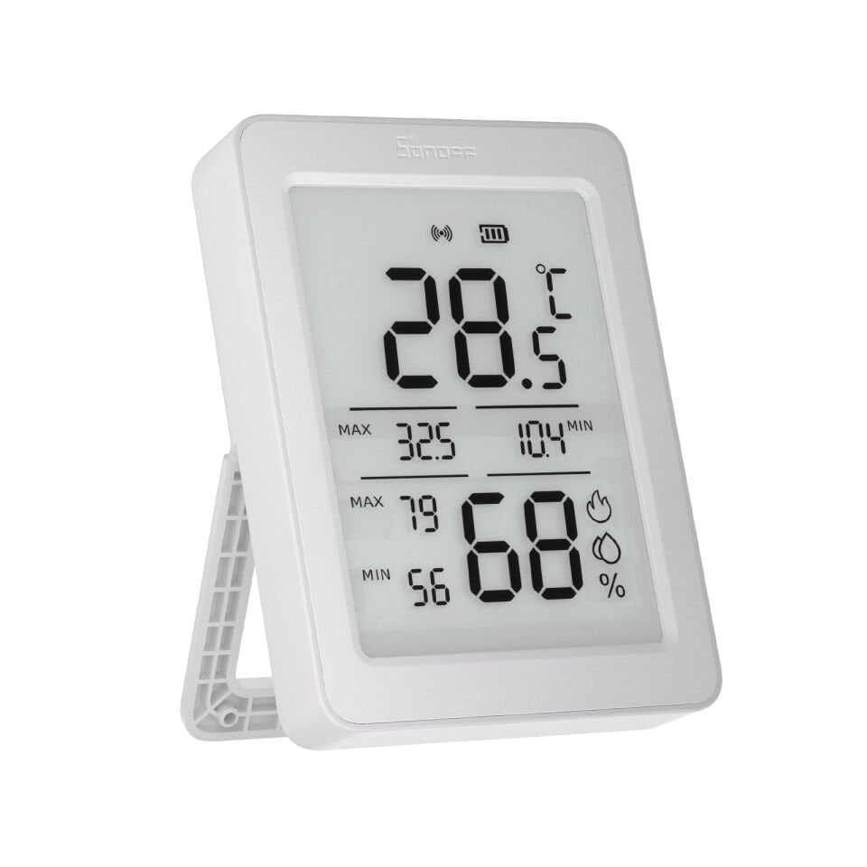 AirGuard LCD Ekranlı Zigbee Akıllı Sıcaklık ve Nem Sensörü | SNZB-02DR2