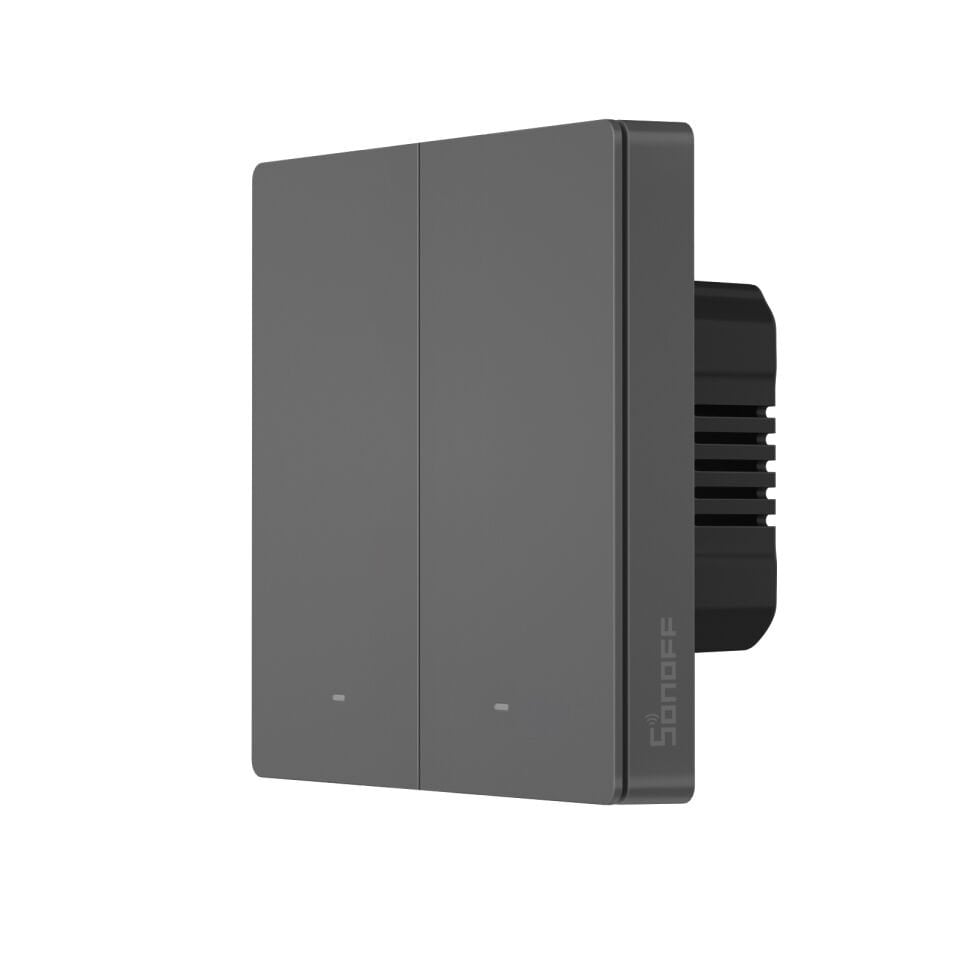 SONOFF M5 Matter Akıllı Duvar Anahtarları Koyu Gri - 2 Kanallı - 86