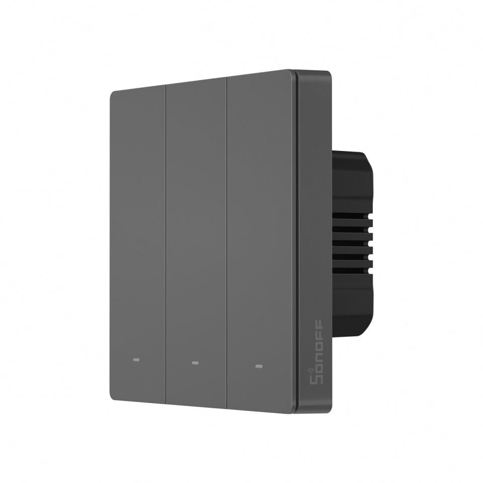 SONOFF M5 Matter Akıllı Duvar Anahtarları Koyu Gri - 3 Kanallı - 86