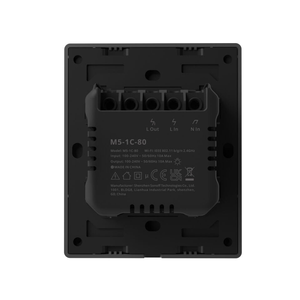 SONOFF M5 Akıllı Duvar Anahtarları Koyu Gri - 1 Kanallı - 80