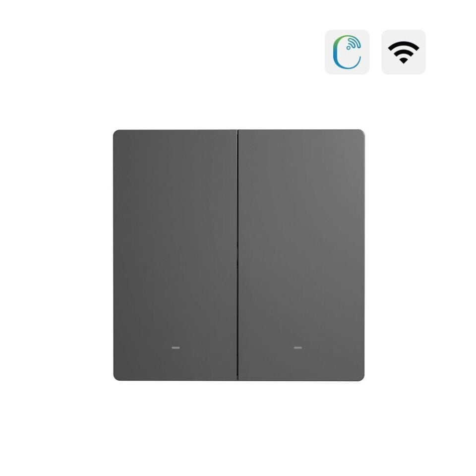 SONOFF M5 Akıllı Duvar Anahtarları Koyu Gri - 2 Kanallı - 86