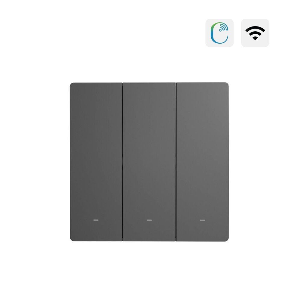 SONOFF M5 Akıllı Duvar Anahtarları Koyu Gri - 3 Kanallı - 86
