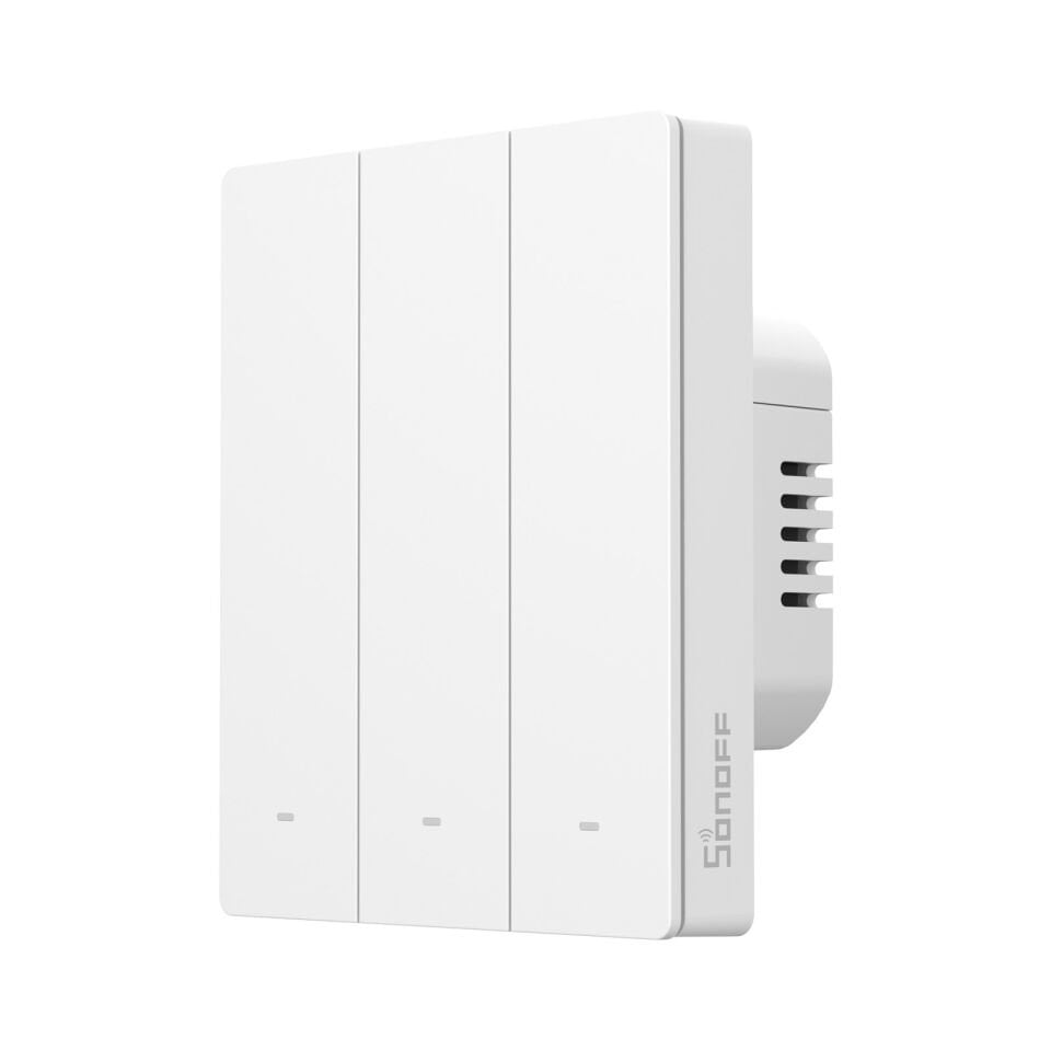 SONOFF M5 Zigbee Akıllı Duvar Anahtarları Nötr ve Nötrsüz Uyumlu Beyaz - 3 Kanallı - 80