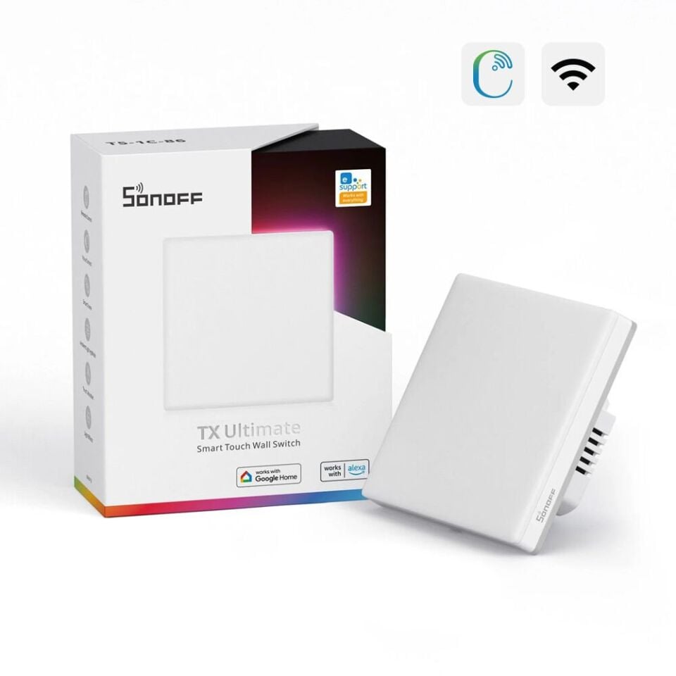 SONOFF TX Ultimate Akıllı Dokunmatik Duvar Anahtarları Beyaz - 1 Kanallı - 86