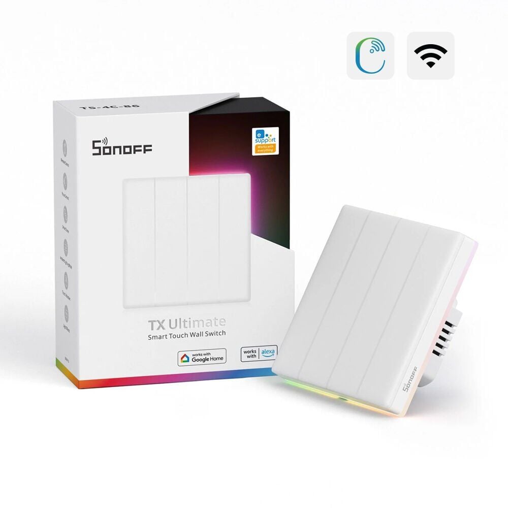 SONOFF TX Ultimate Akıllı Dokunmatik Duvar Anahtarları Beyaz - 4 Kanallı - 86