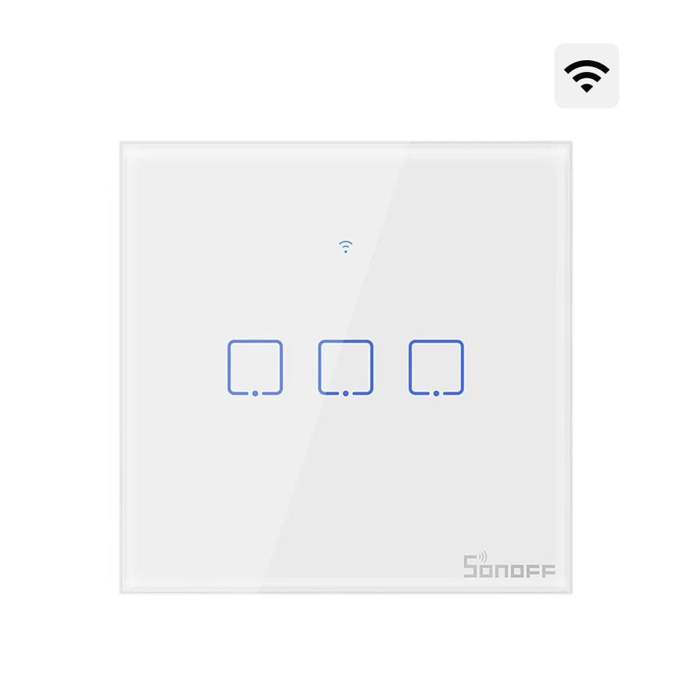 SONOFF TX Akıllı Dokunmatik Duvar Anahtarları Beyaz - 3 Kanallı - 86
