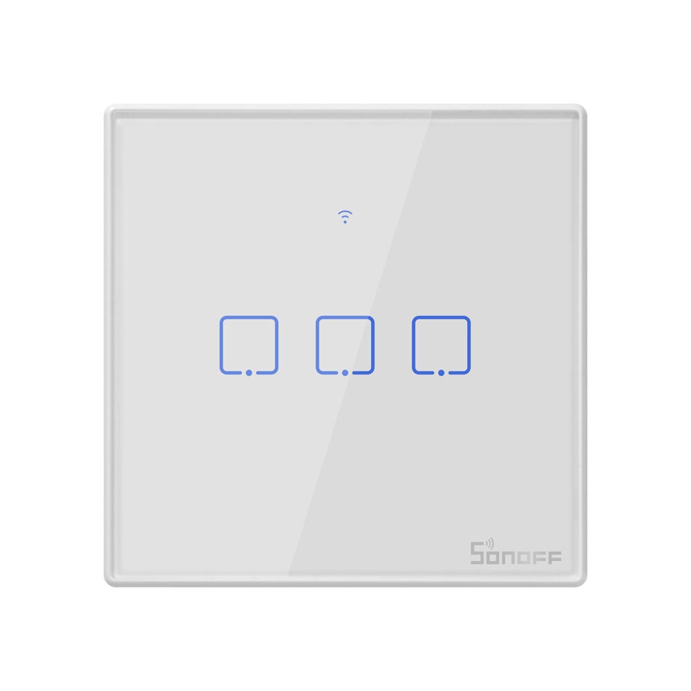 SONOFF TX Akıllı Dokunmatik Duvar Anahtarları Beyaz - 3 Kanallı - 86
