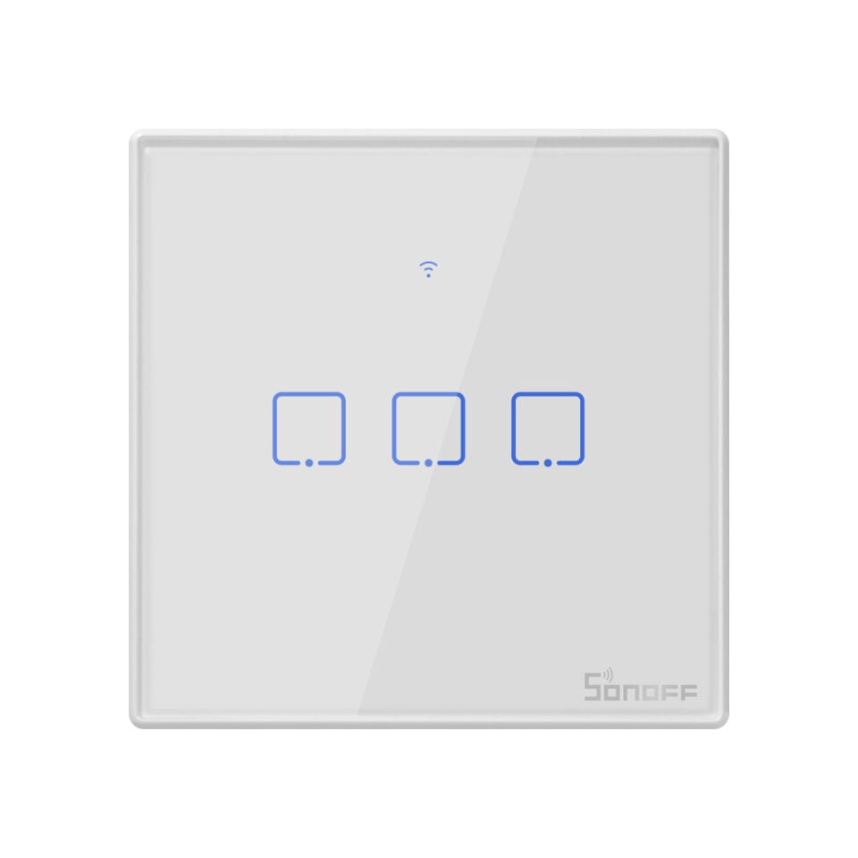 SONOFF TX Akıllı Dokunmatik Duvar Anahtarları Beyaz - 3 Kanallı - 86