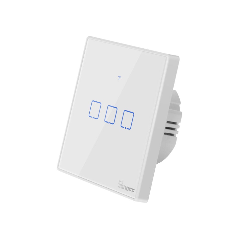 SONOFF TX Akıllı Dokunmatik Duvar Anahtarları Beyaz - 3 Kanallı - 86