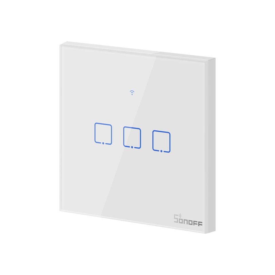 SONOFF TX Akıllı Dokunmatik Duvar Anahtarları Beyaz - 3 Kanallı - 86
