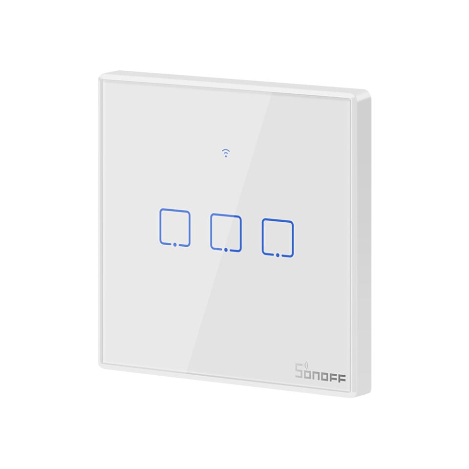 SONOFF TX Akıllı Dokunmatik Duvar Anahtarları Beyaz - 3 Kanallı - 86